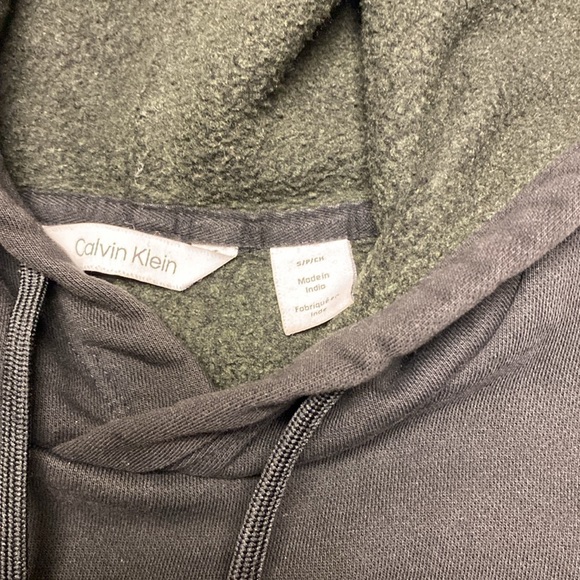 CALVIN  KLEIN MENS LONG SLEEVE ICONIC LOGO PIPING PULLOVER HOODIE - Picture 5 of 5